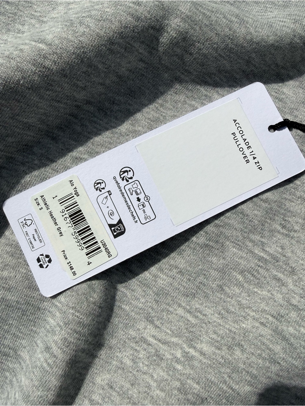 ✨ Alo Yoga Accolade 1/4 Zip Pullover in Heather Grey - Picture 7 of 8